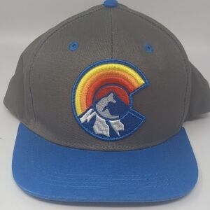 Colorado Limited Colorful Mountain Peak Themed Embroidered Snapback Hat